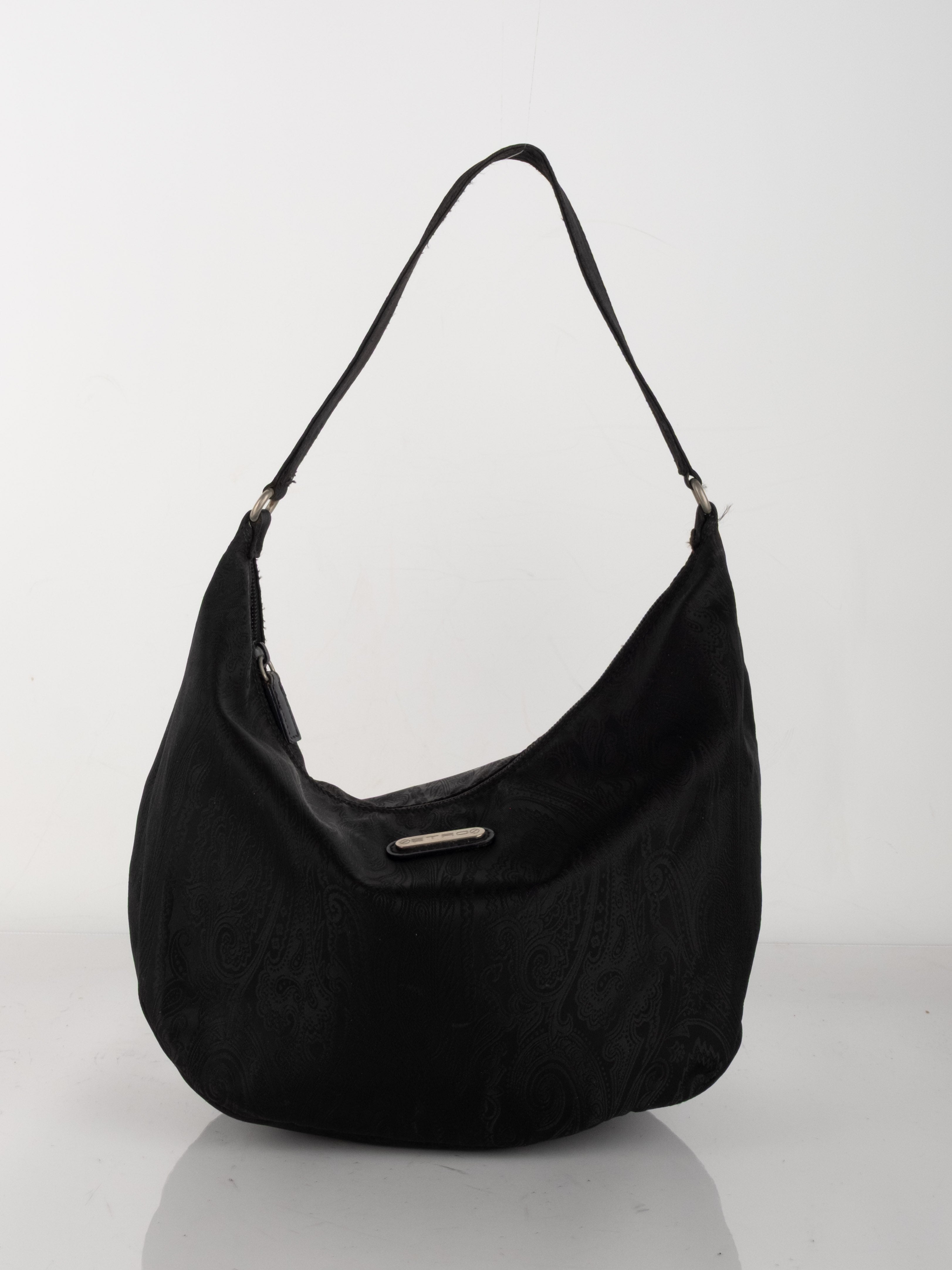 Etro Black Jacquard Hobo Bag
