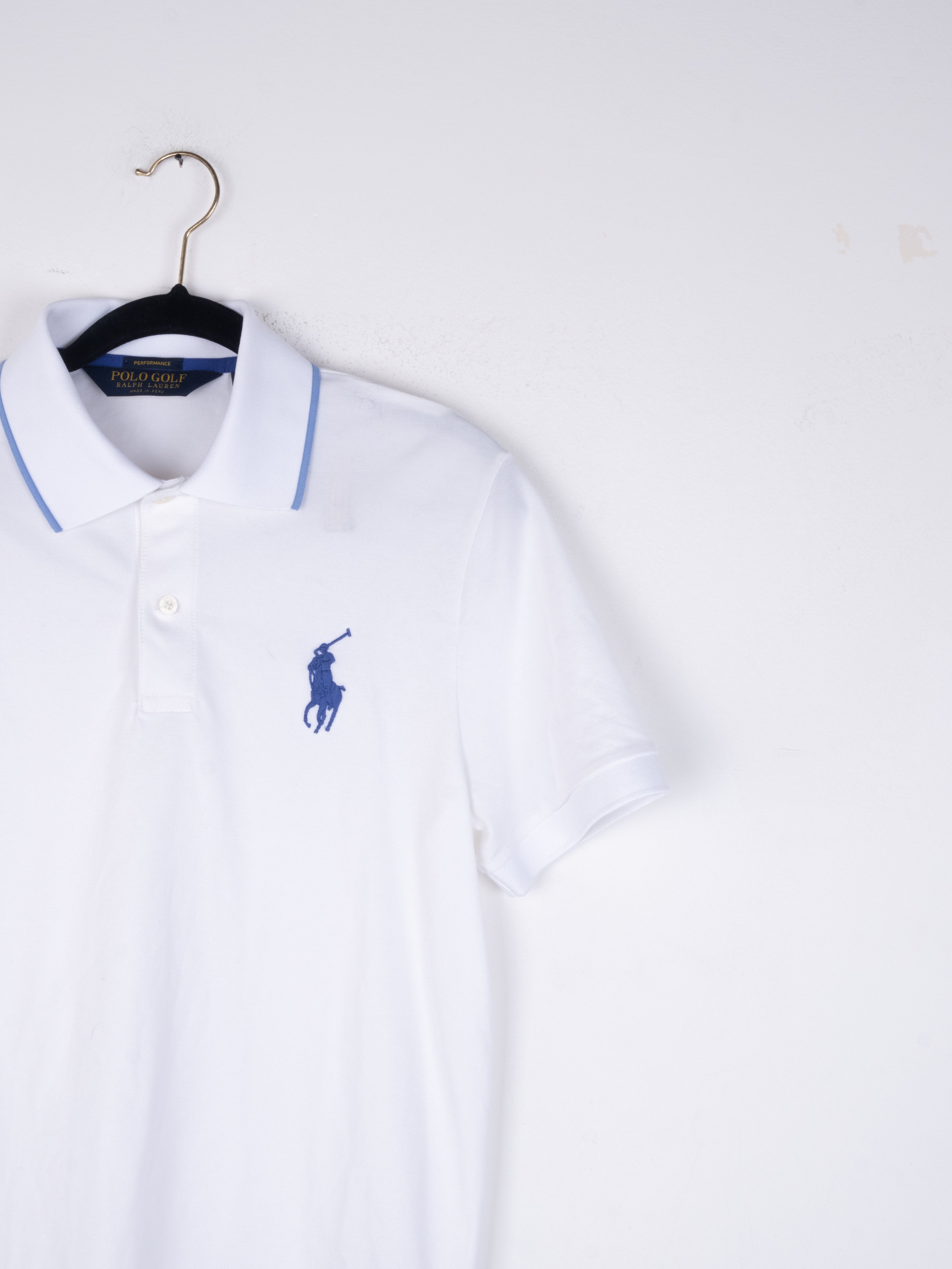 POLO RALPH LAUREN Polo Shirt White Blue Logo