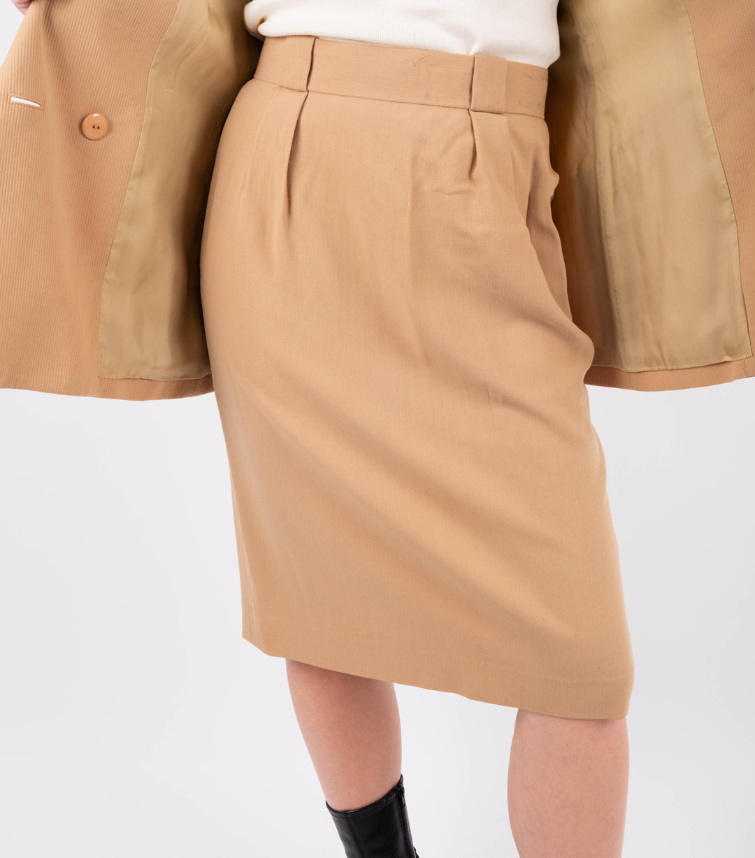 Mustard Blazer-Skirt Suit - Volver