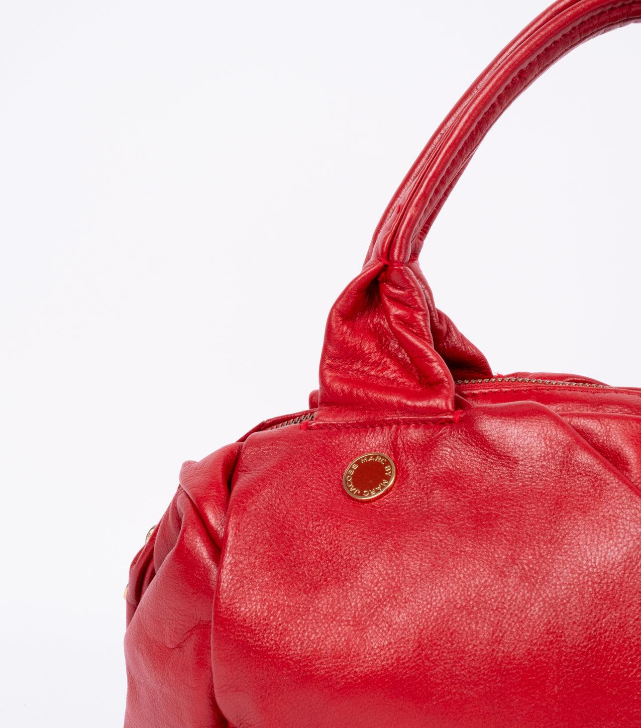 Red Leather Side Bag