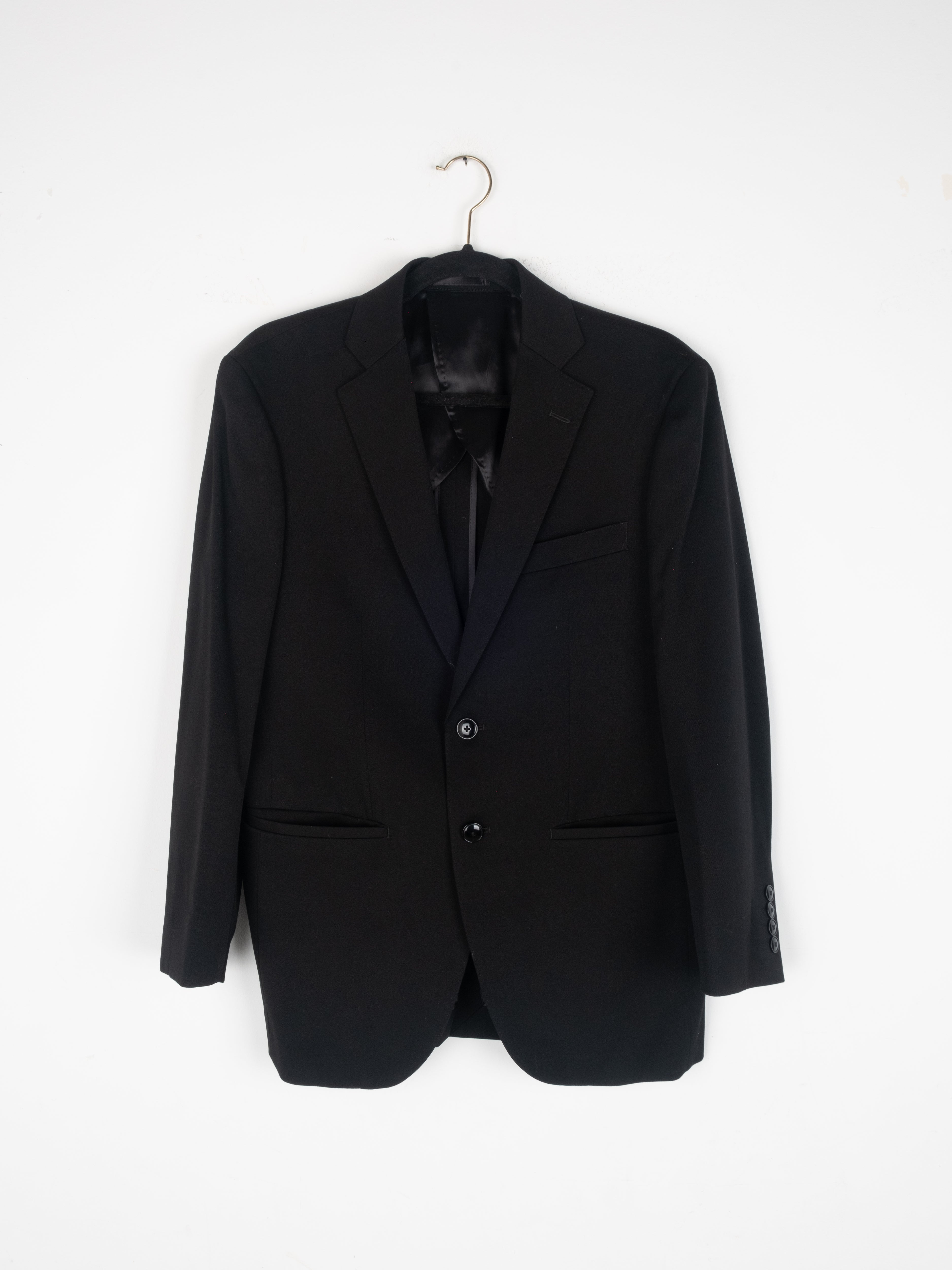 Vintage Black Wool Blazer