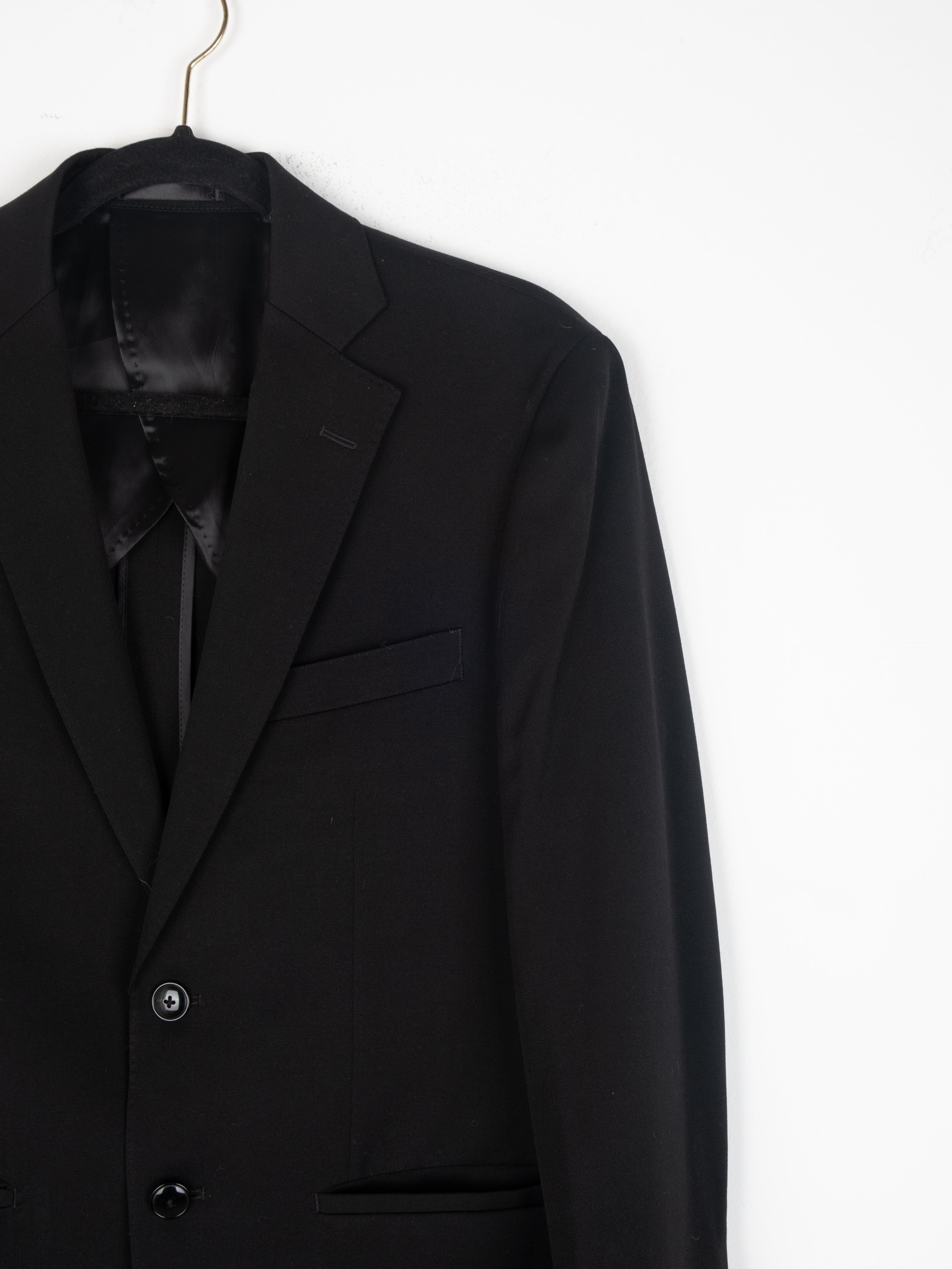 Vintage Black Wool Blazer