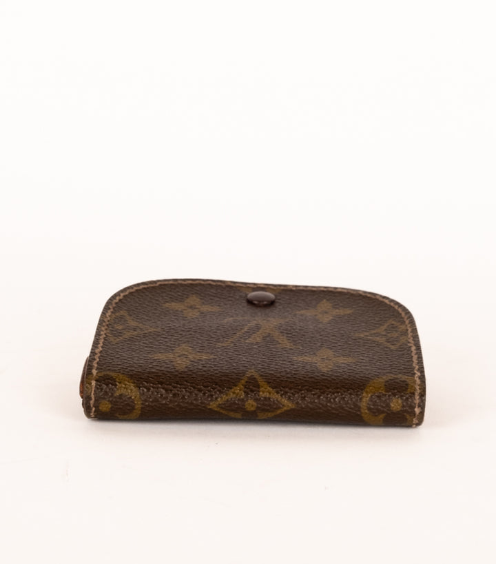 Curved Monogram Coin Purse