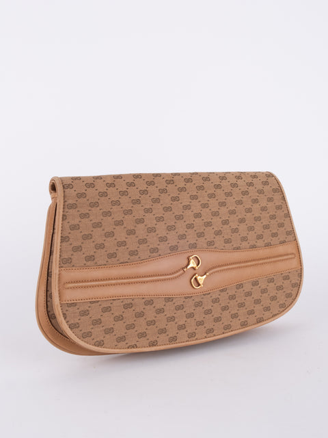 Gucci GG Supreme Vintage Flap Clutch