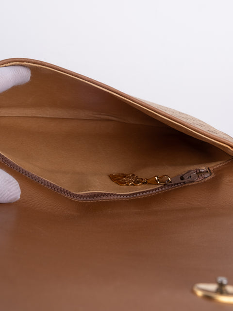Gucci GG Supreme Vintage Flap Clutch