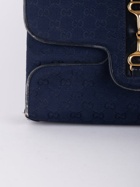Gucci Vintage Navy Blue Shoulder Bag
