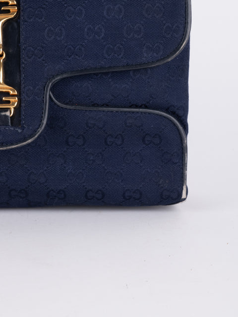 Gucci Vintage Navy Blue Shoulder Bag