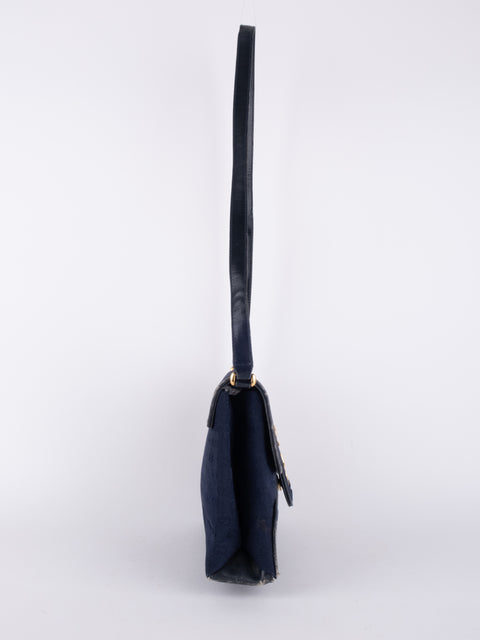 Gucci Vintage Navy Blue Shoulder Bag