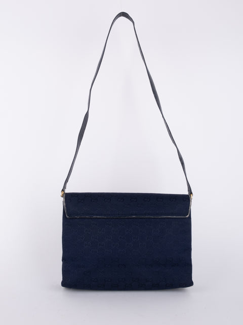 Gucci Vintage Navy Blue Shoulder Bag