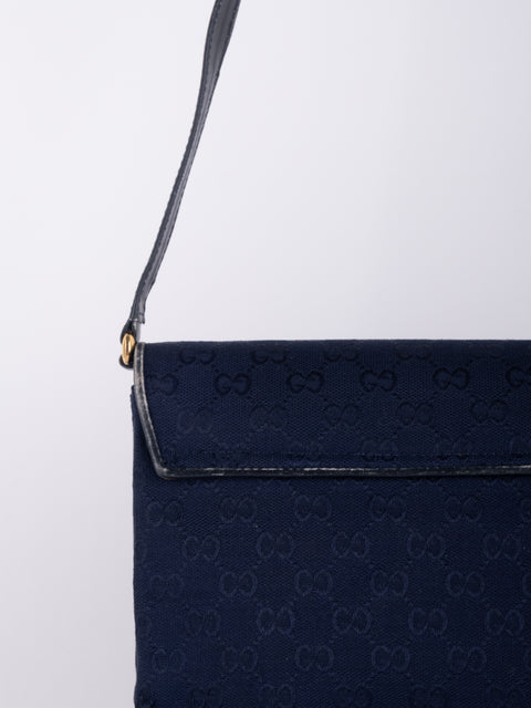 Gucci Vintage Navy Blue Shoulder Bag