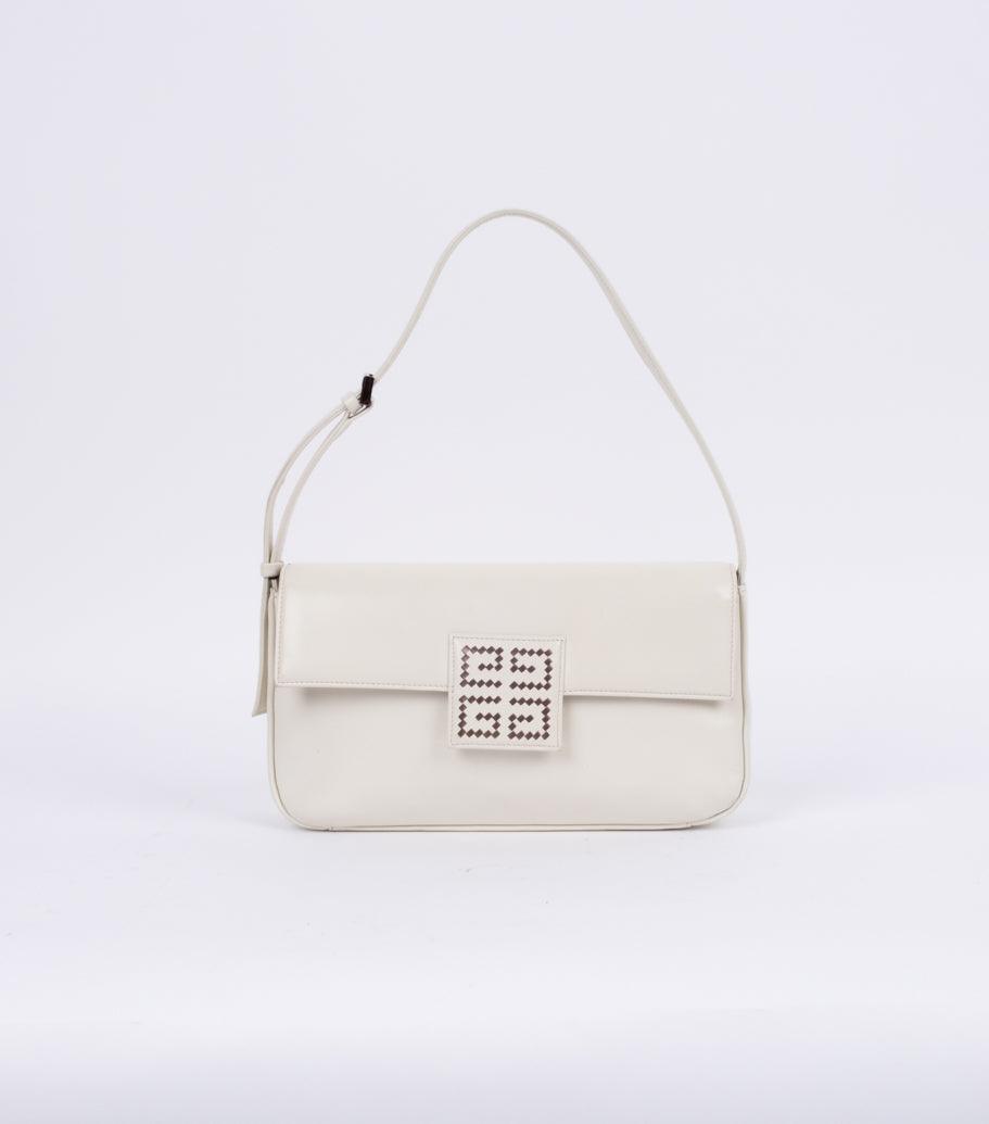 White Leather Side Bag - Volver