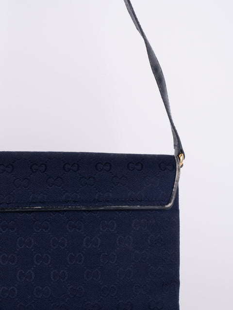 Gucci Vintage Navy Blue Shoulder Bag