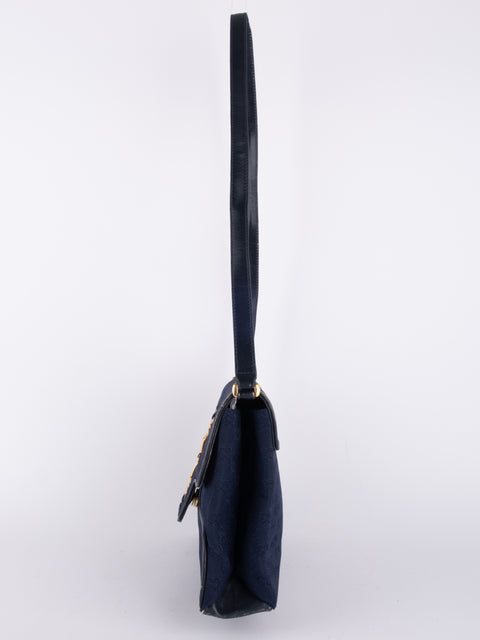 Gucci Vintage Navy Blue Shoulder Bag