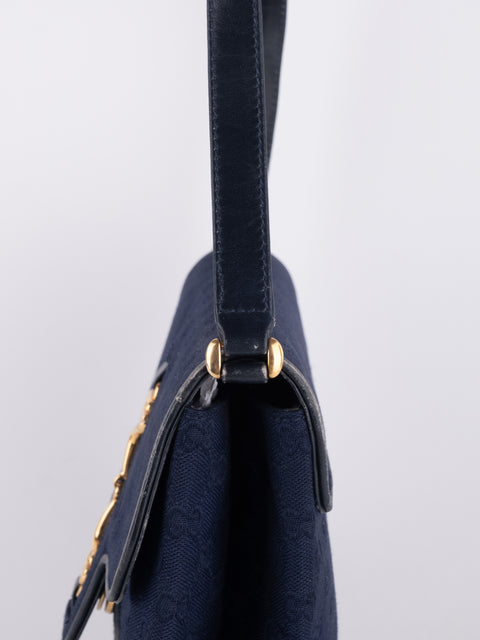 Gucci Vintage Navy Blue Shoulder Bag
