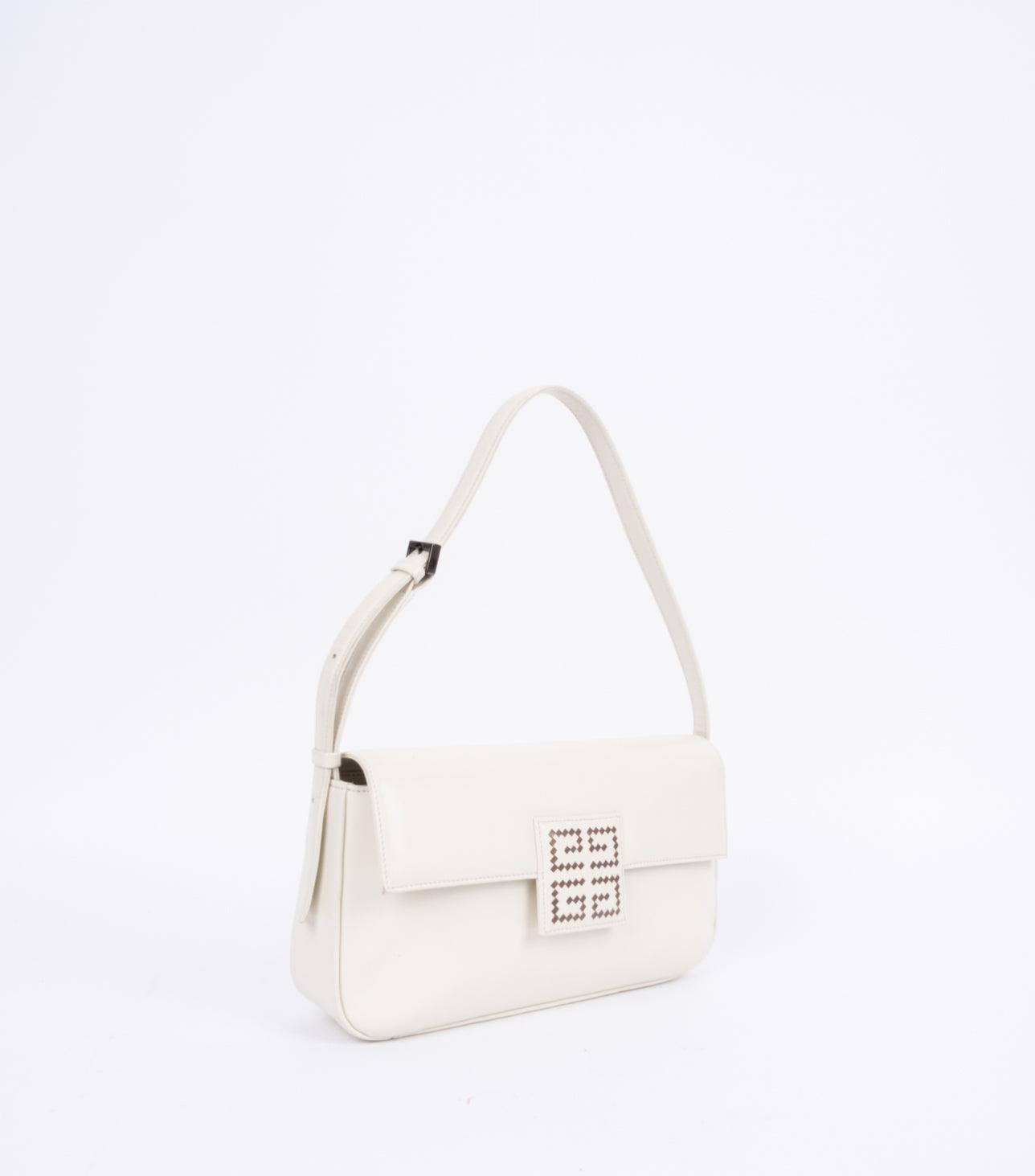 White Leather Side Bag