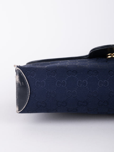 Gucci Vintage Navy Blue Shoulder Bag