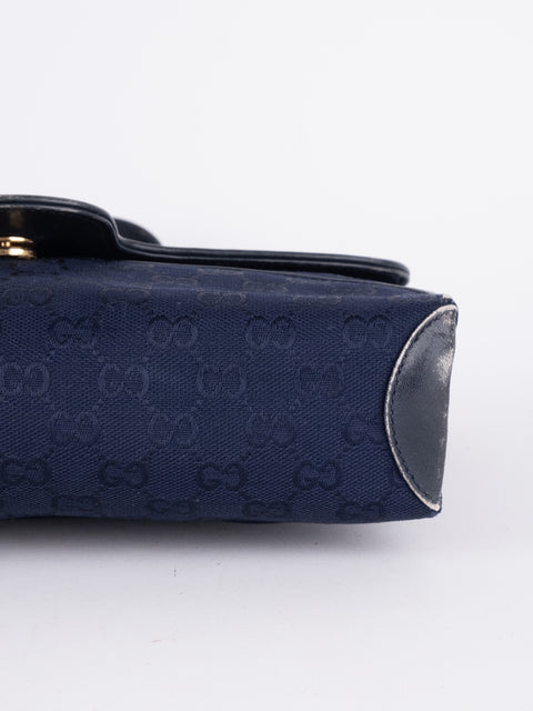 Gucci Vintage Navy Blue Shoulder Bag