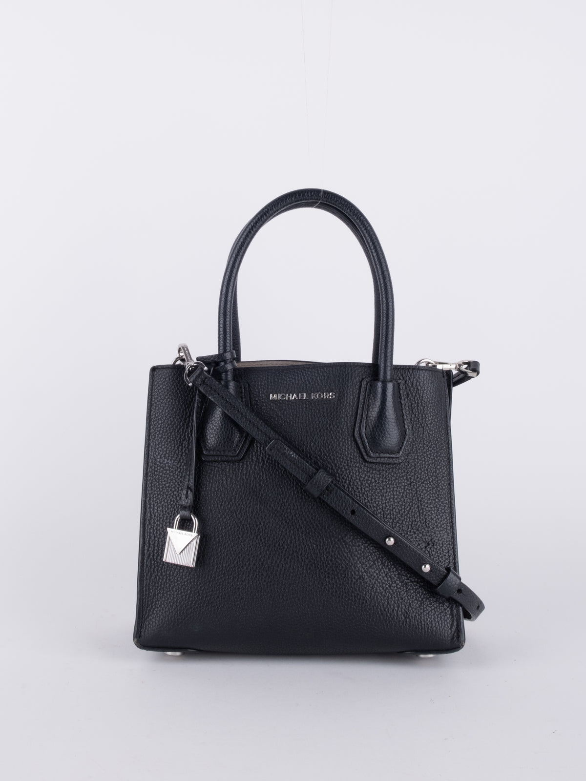 Michael Kors Black Leather Mini Tote Bag