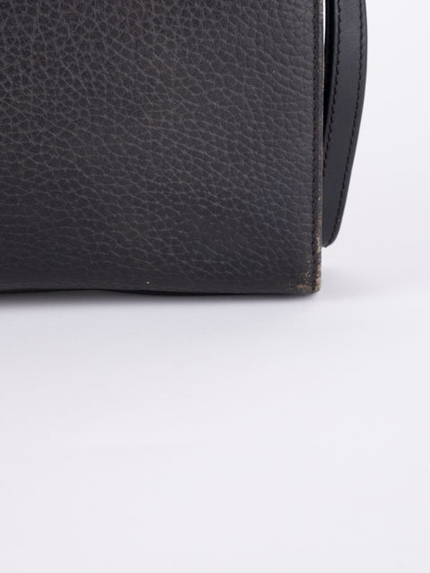 BURBERRY Vintage Black Leather Clutch Bag