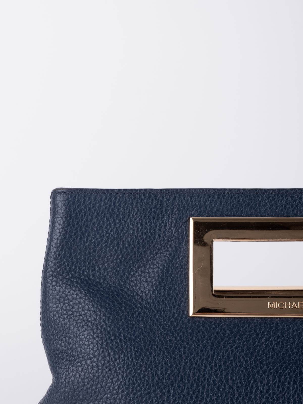 Michael Kors Navy Blue Leather Clutch Bag