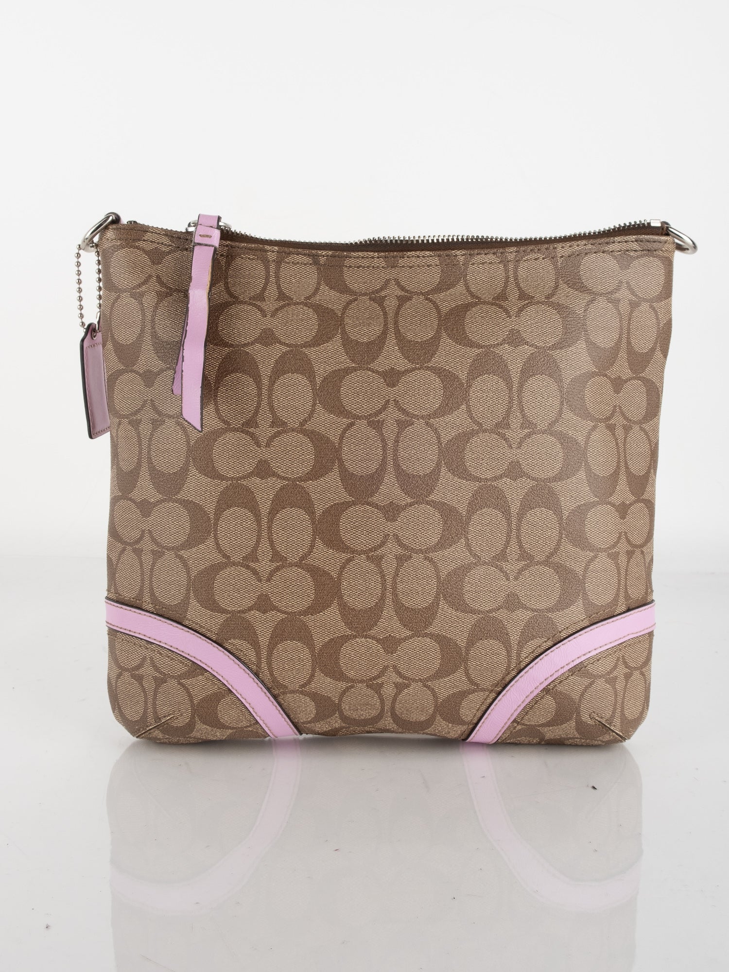 Coach Signature Brown & Pink Pouch