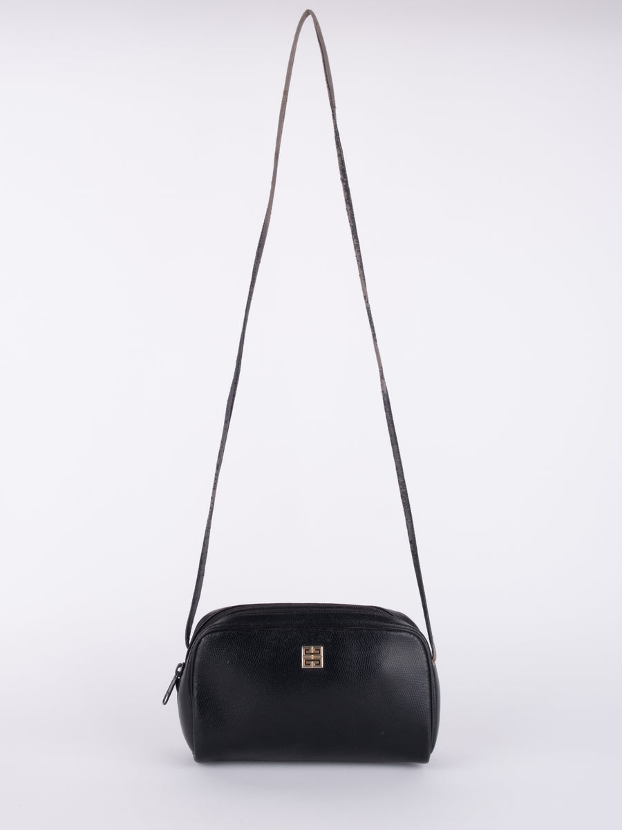 Givenchy Vintage Black Leather Crossbody Bag