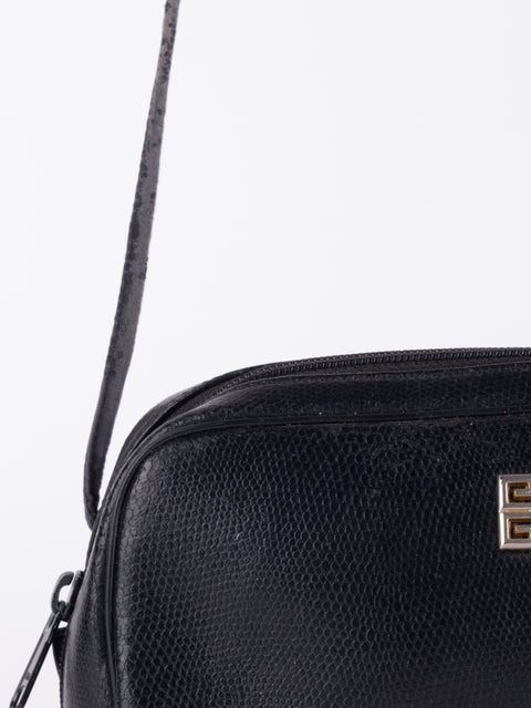 Givenchy Vintage Black Leather Crossbody Bag