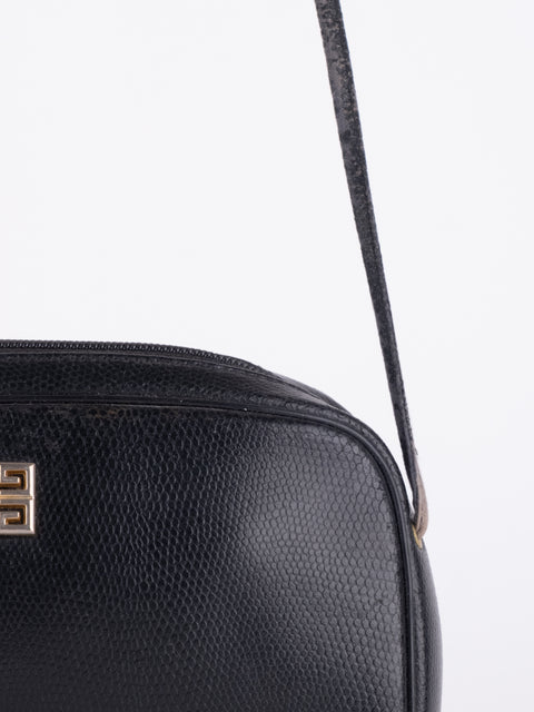 Givenchy Vintage Black Leather Crossbody Bag