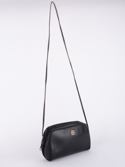 Givenchy Vintage Black Leather Crossbody Bag