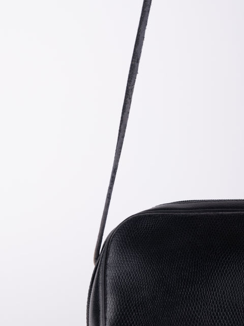 Givenchy Vintage Black Leather Crossbody Bag