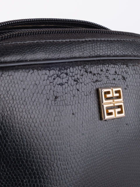 Givenchy Vintage Black Leather Crossbody Bag