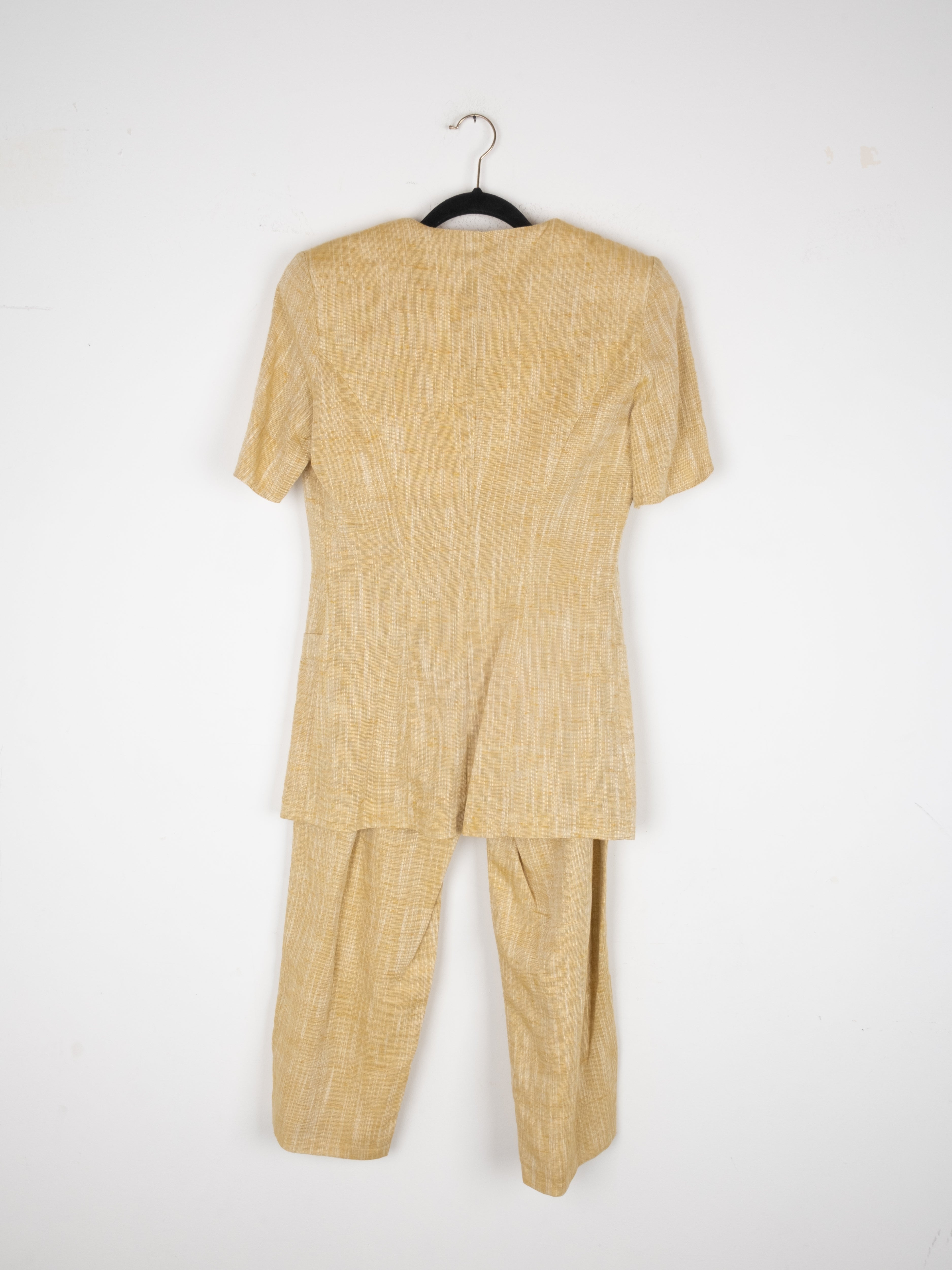 Vintage Yellow Textured Suit