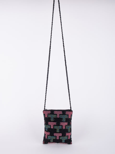 Vintage Beaded Mini Crossbody Bag