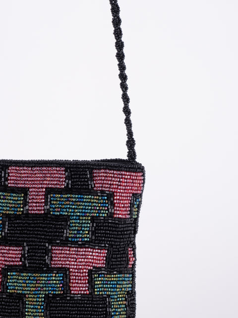 Vintage Beaded Mini Crossbody Bag