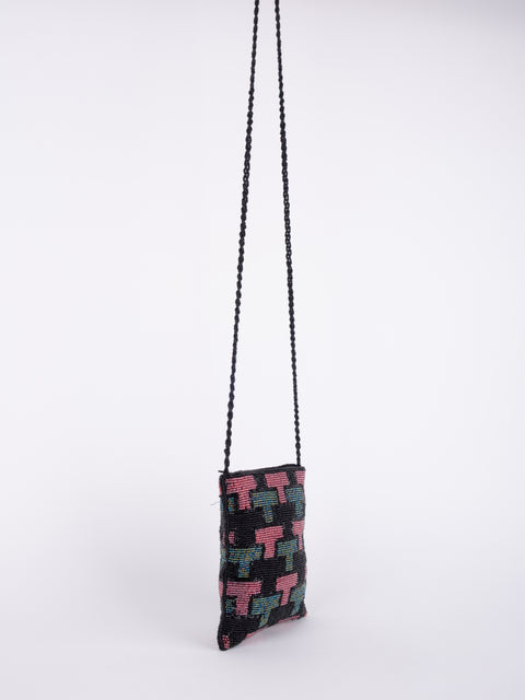 Vintage Beaded Mini Crossbody Bag