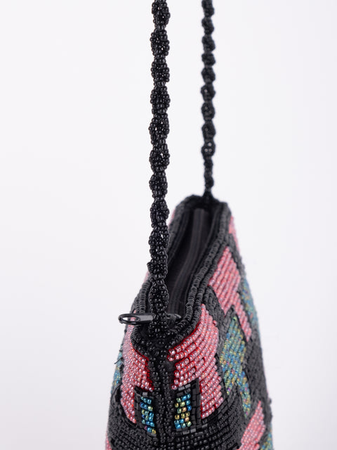 Vintage Beaded Mini Crossbody Bag