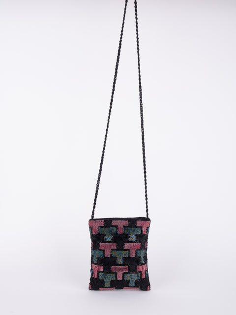 Vintage Beaded Mini Crossbody Bag