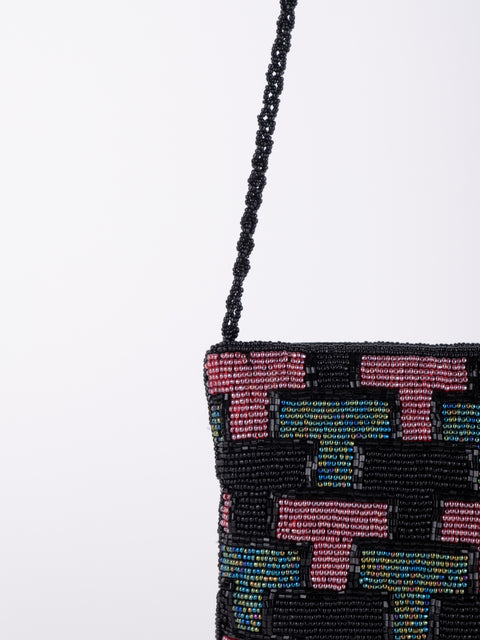 Vintage Beaded Mini Crossbody Bag
