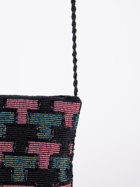 Vintage Beaded Mini Crossbody Bag