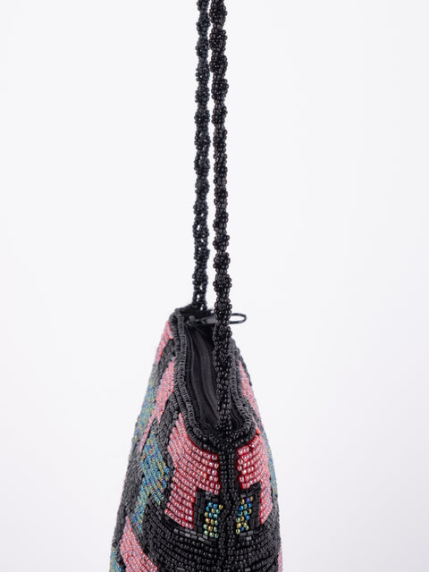 Vintage Beaded Mini Crossbody Bag
