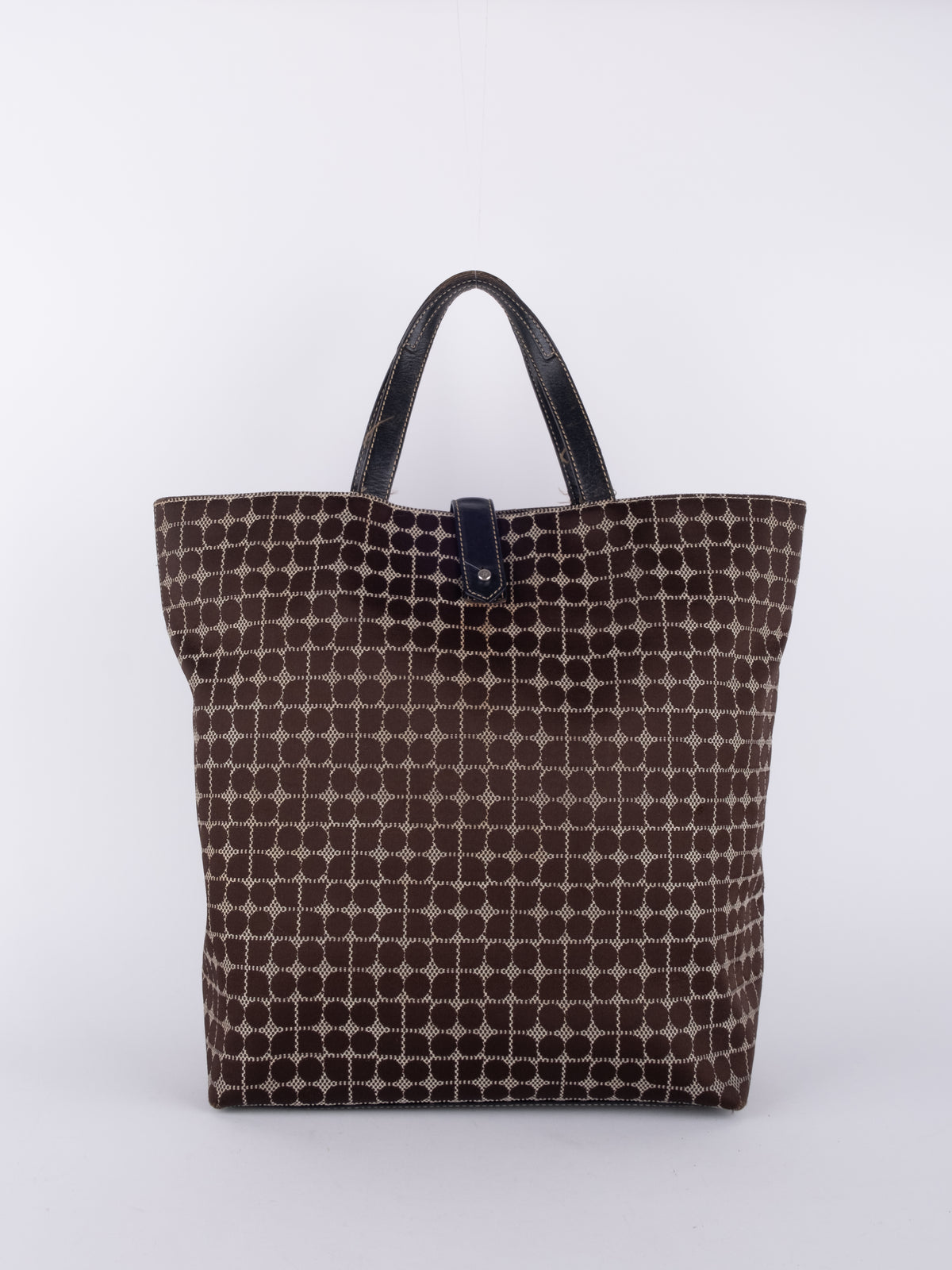 Kate Spade Vintage Brown Checkered Tote Bag