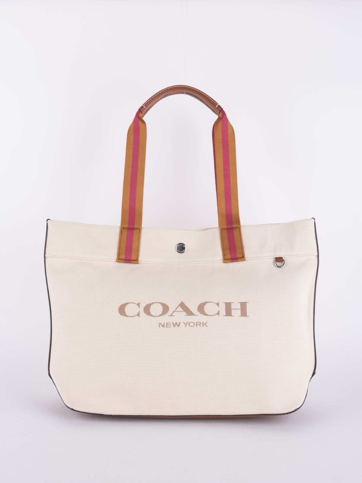 Coach Vintage Ivory Canvas Logo Tote Bag