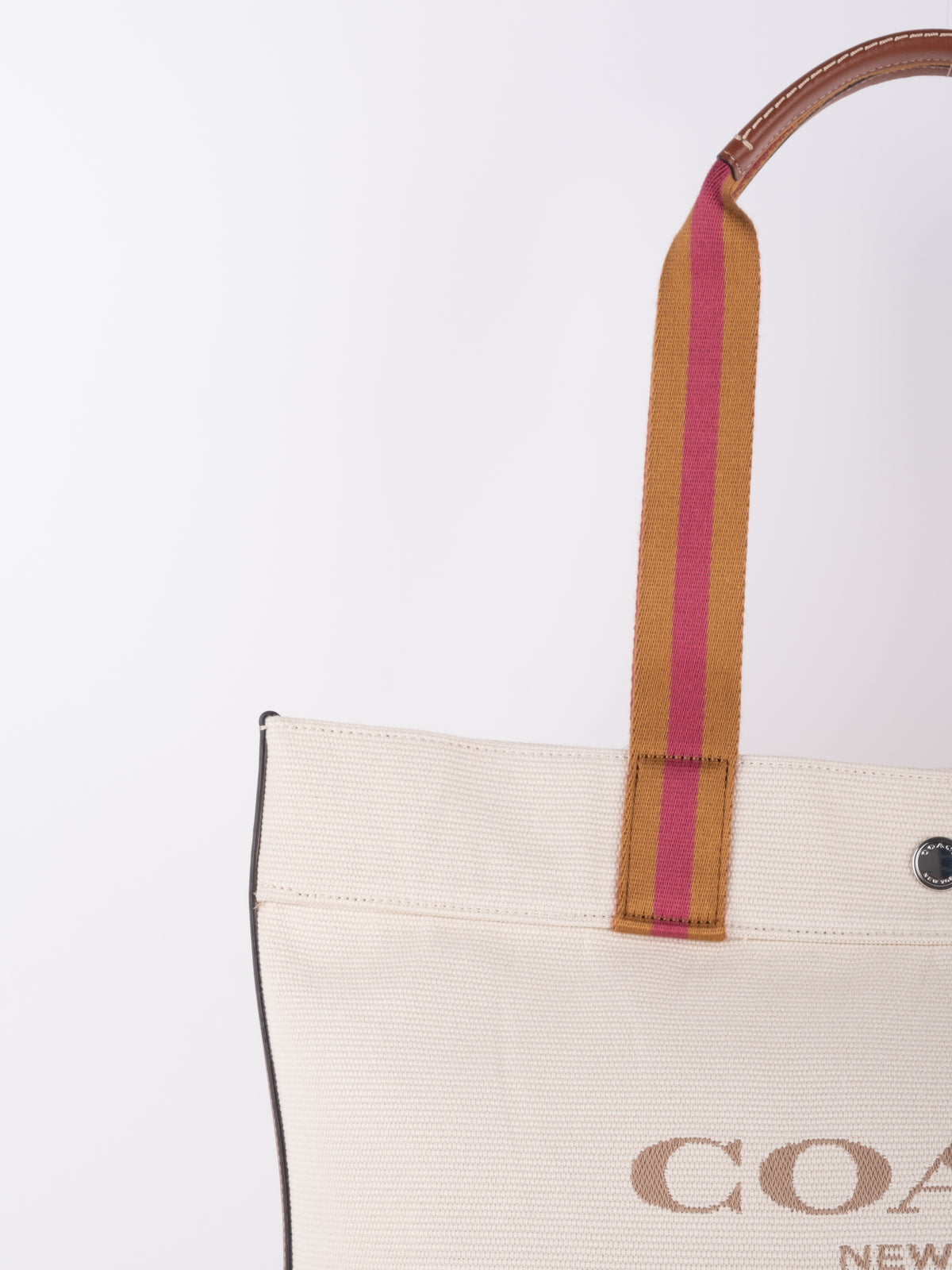 Coach Vintage Ivory Canvas Logo Tote Bag