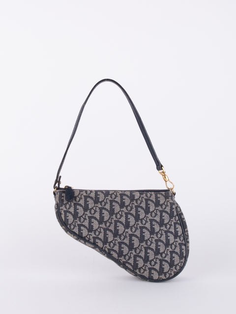Dior Vintage Oblique Saddle Shoulder Bag- John Galliano 2000