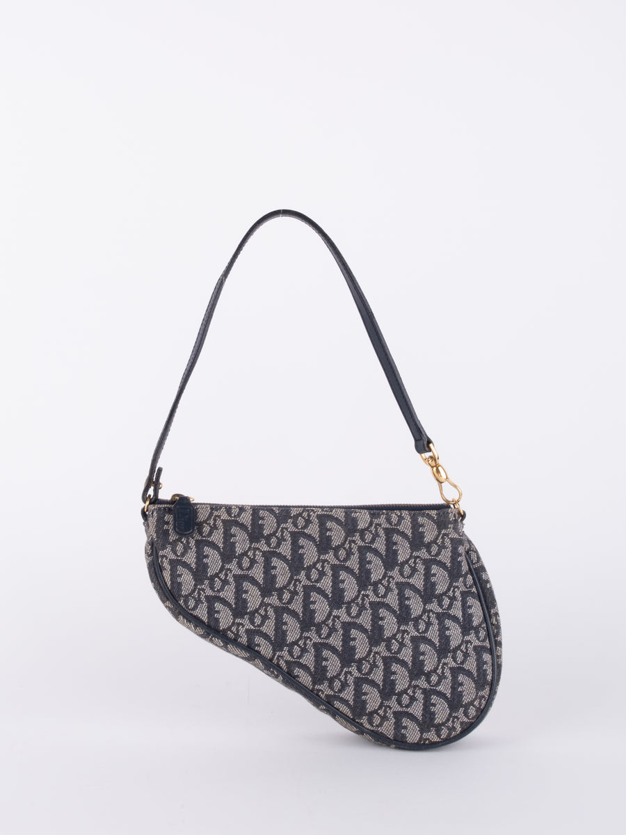 Dior Vintage Oblique Saddle Shoulder Bag- John Galliano 2000