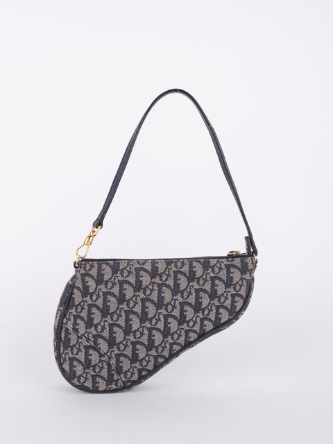 Dior Vintage Oblique Saddle Shoulder Bag- John Galliano 2000