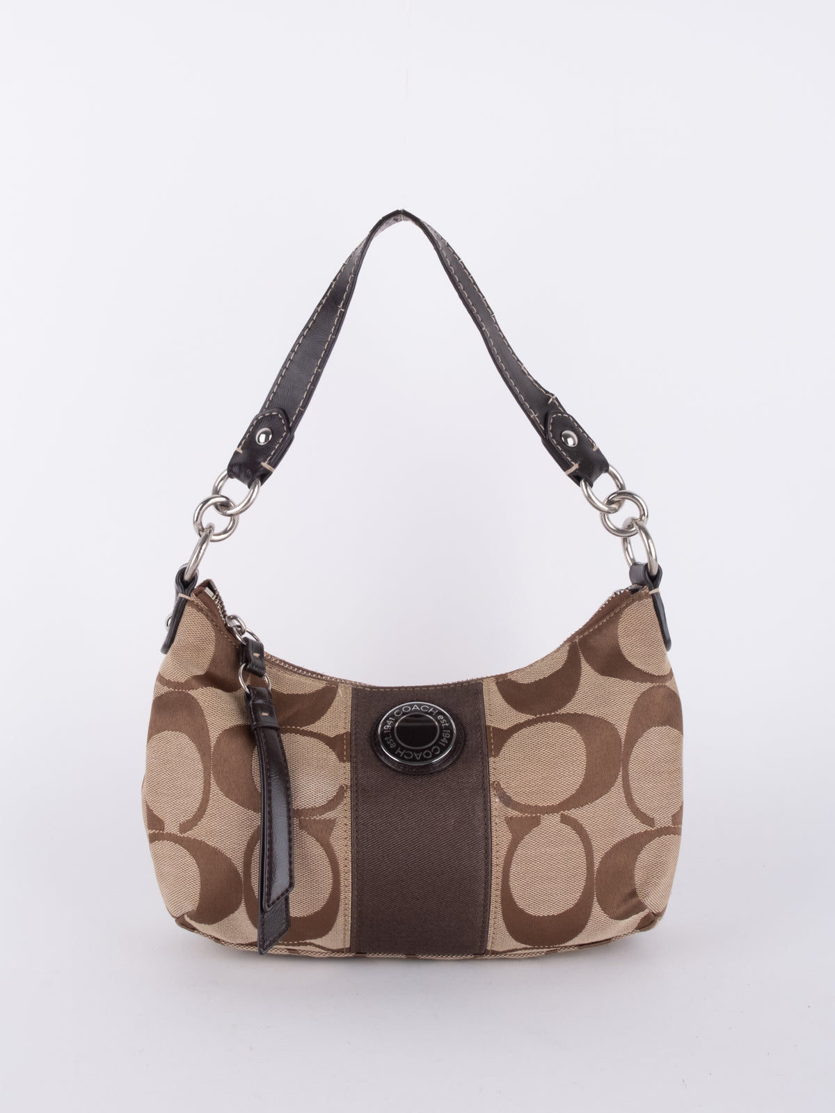 Coach Vintage Brown Signature Mini Shoulder Bag