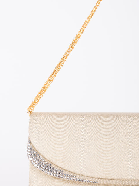 Vintage Ivory Beaded Evening Bag