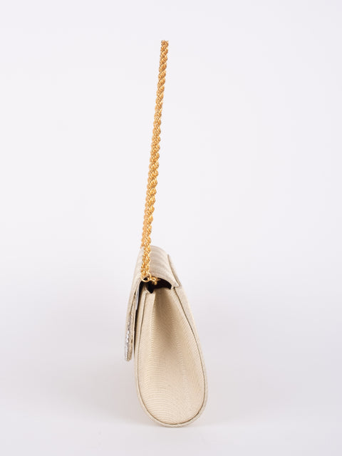 Vintage Ivory Beaded Evening Bag