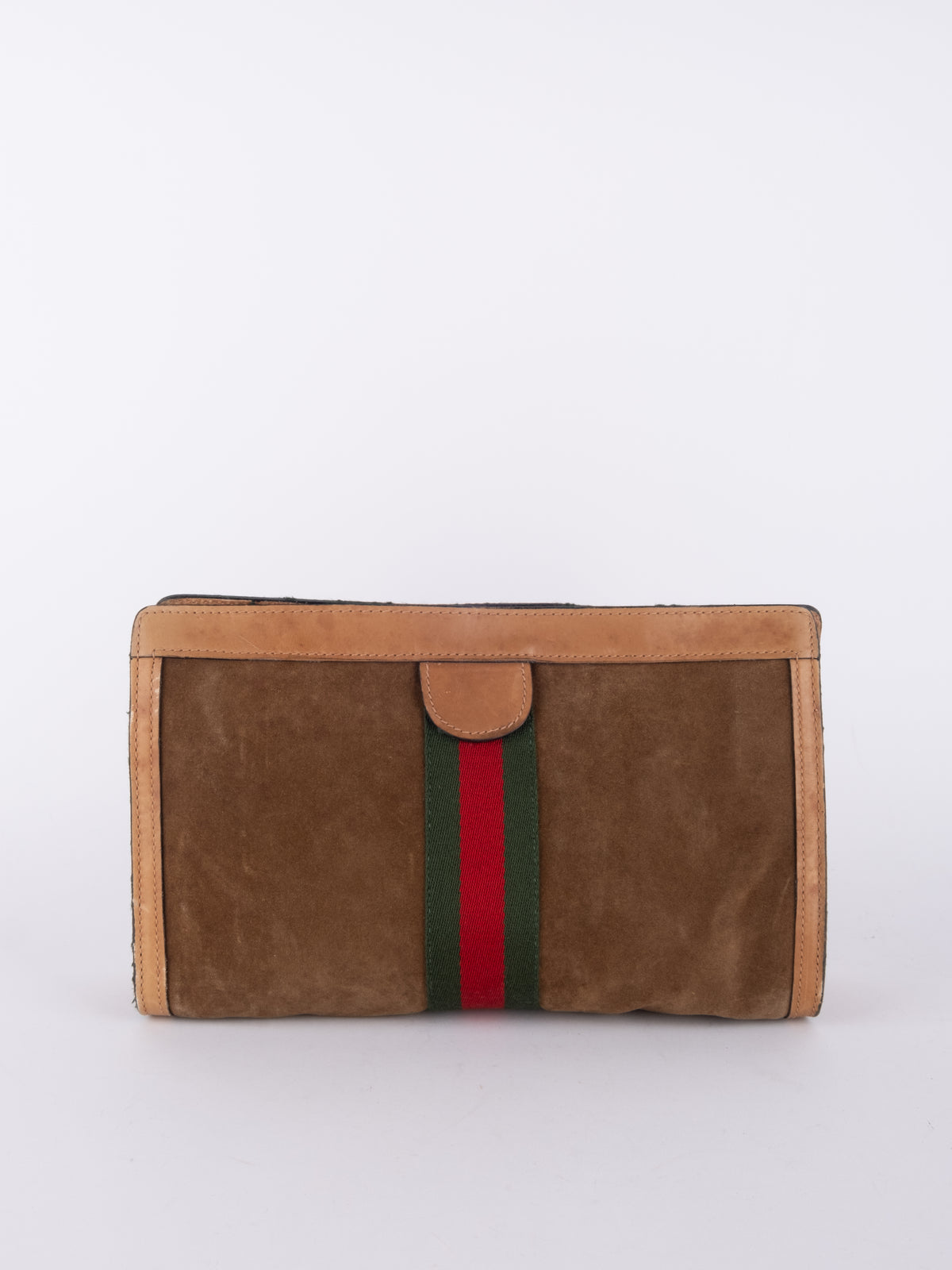 Gucci Vintage GG Monogram Web Stripe Beige Wallet